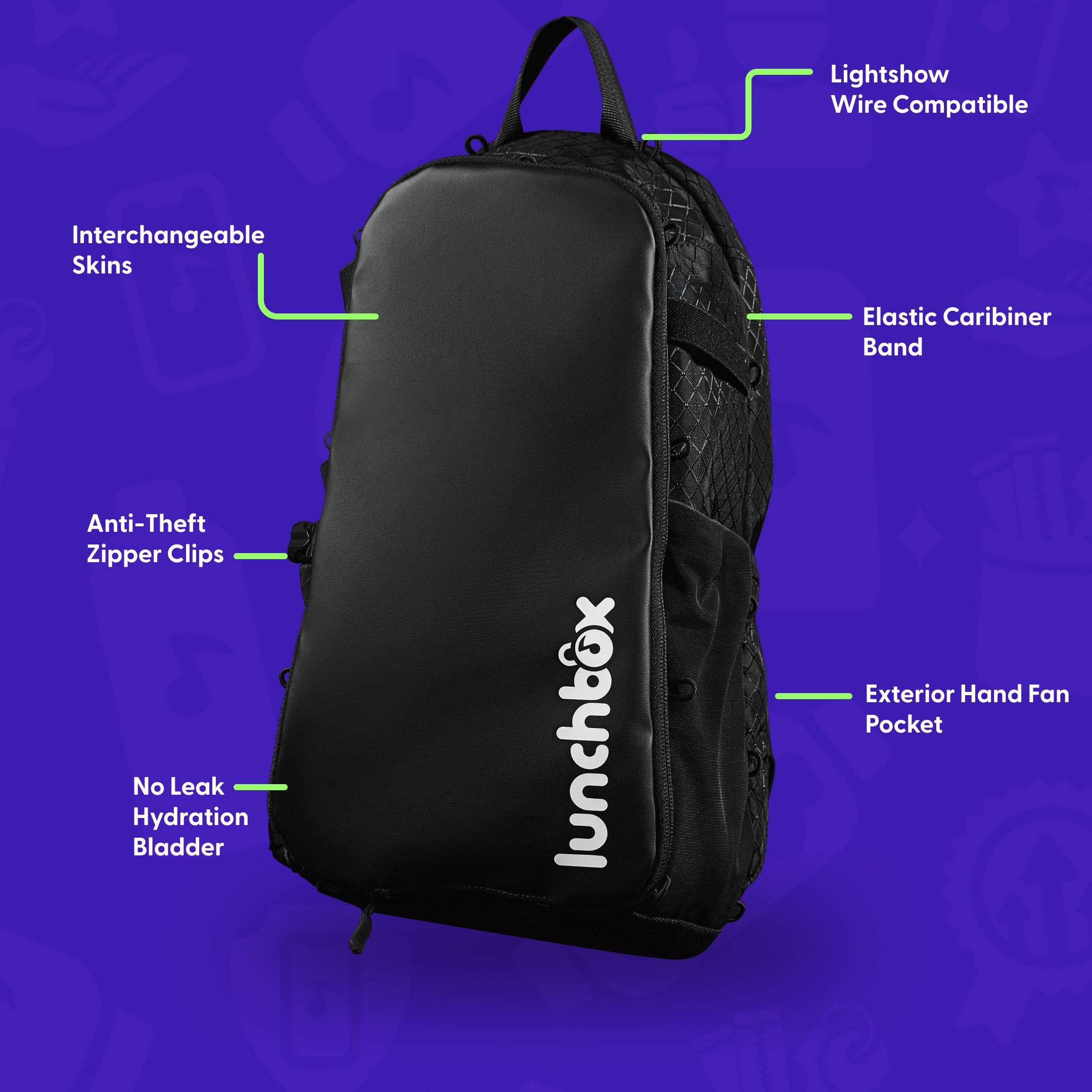 backpack with lunch compartment water bottle holder and laptop sleeve Lunchbox Hydration Pack (Cloud Mesh) – Lunchbox Packs
