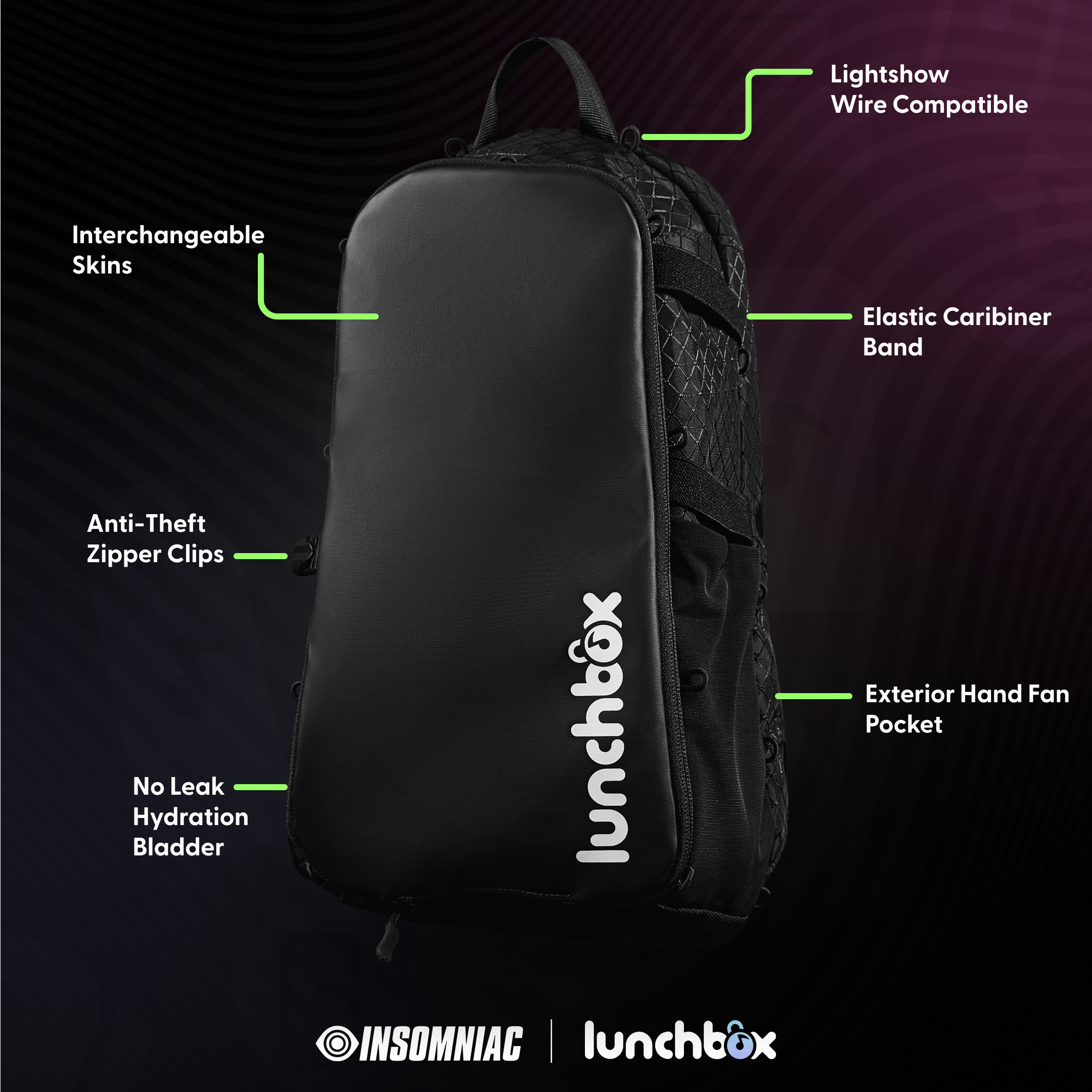 Bassrush Hydration Pack – Lunchbox Packs - Main Image