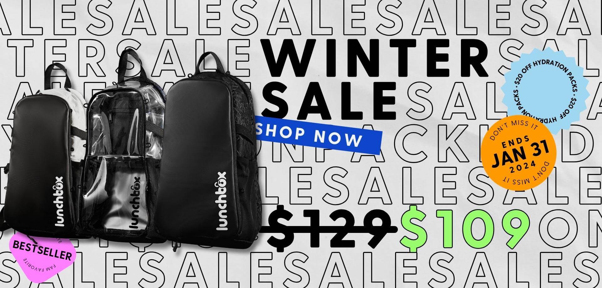 Lunchbox Packs Anti Theft Hydration Packs & Bags for Live Events