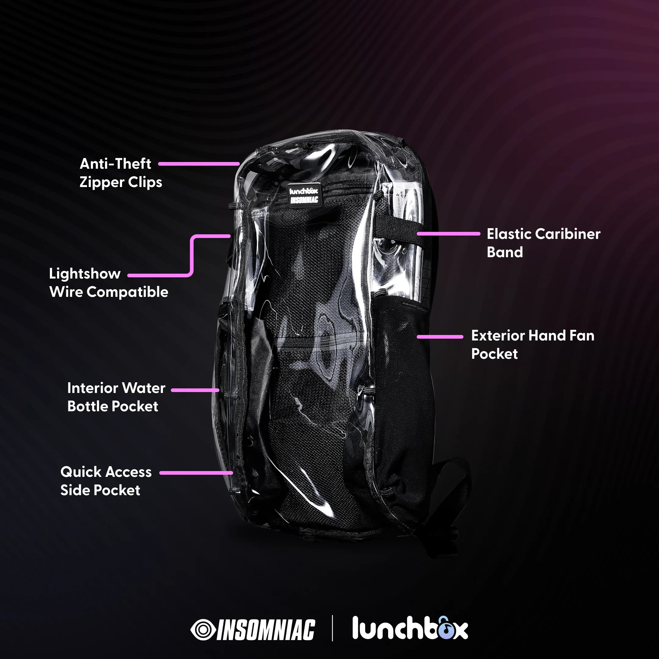 Clear Lite Pack l Insomniac x Lunchbox – Lunchbox Packs Clear Lite Pack l Insomniac x Lunchbox – Lunchbox Packs