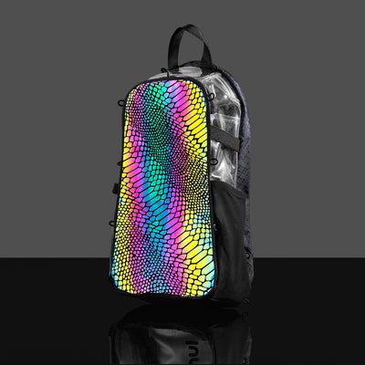 Rainbow Snakeskin Clear Hydration Pack