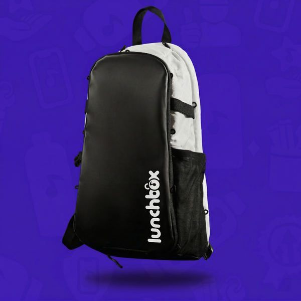 backpack with lunch compartment water bottle holder and laptop sleeve Lunchbox Hydration Pack (Cloud Mesh) – Lunchbox Packs