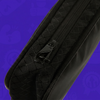 Close-up of the Lunchbox Extra Storage Skin 2.0 dual-zipper system in black, showing the heavy-duty zipper teeth designed to attach a regular decorative skin over the expanded storage pocket.