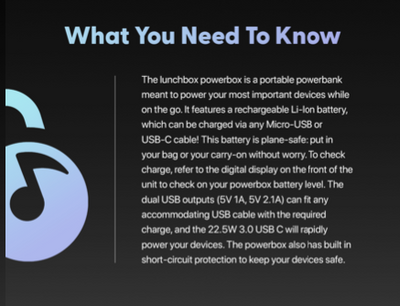 Powerbox External Battery - Lunchbox